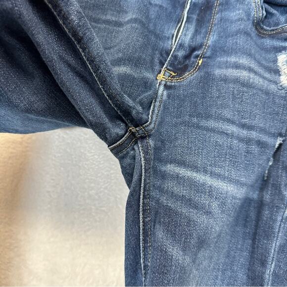 Kancan Dark Wash High Rise Distressed Skinny Jeans Size 24 - Picture 5 of 10